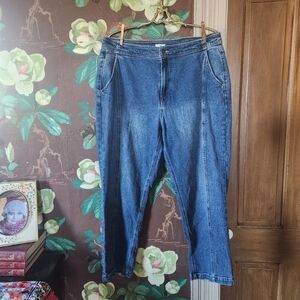 Dip Women’s Jeans Size 16 Blue Mid-Rise Straight Leg Stretch Denim